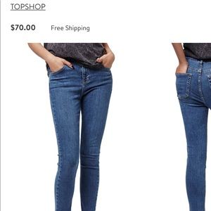 TOPSHOP JAMIE MOTO JEANS